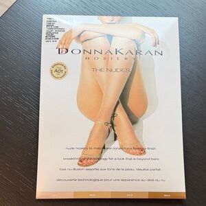 Donna Karan Toeless nude hose, color tone, 801, size medium, NIP